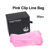 100pcs colorful tattoo clip line bags (blue/pink/black) disposable tattoo supplies