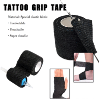 black self adhesive tattoo grip cover bandages bulk pack for artists