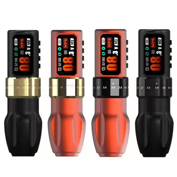 professional wireless tattoo machine pen with lcd display | adjustable stroke 2.3–4.5mm, 2000mah battery, aviation aluminum alloy