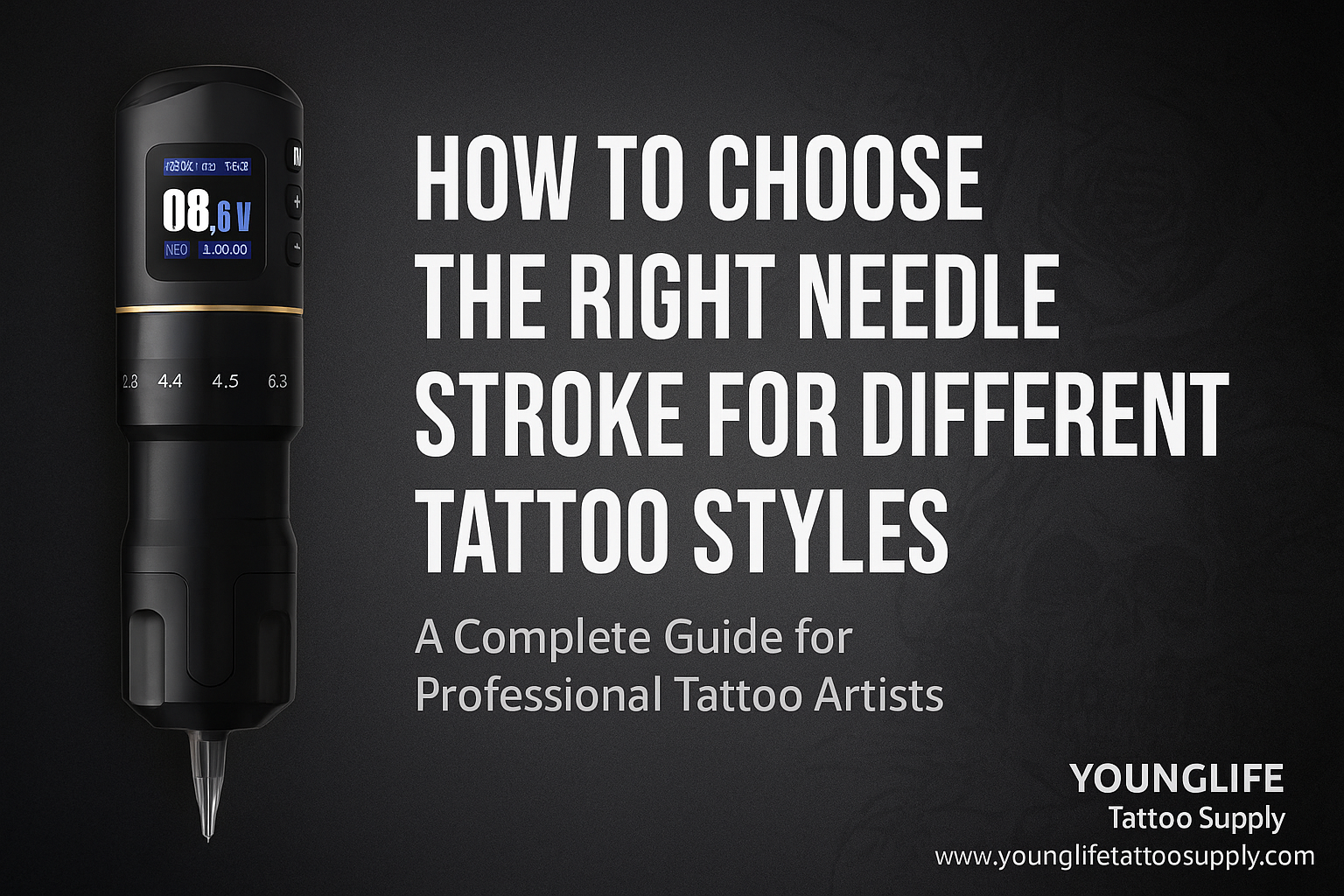 Wireless tattoo machine adjustable stroke 2.3–4.5mm – Younglife Tattoo Supply