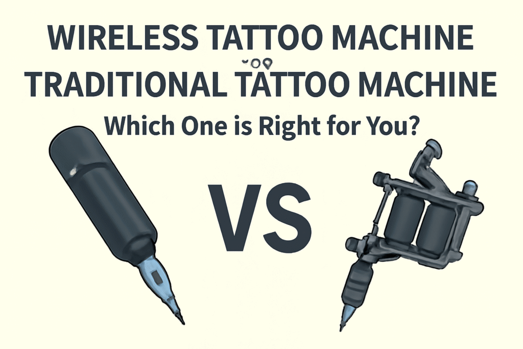 Wireless Tattoo Machine vs. Traditional Tattoo Machine comparison, highlighting key differences in design and functionality.