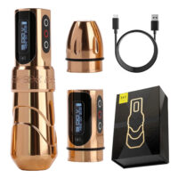 flux max wireless tattoo machine pen (4.0mm stroke, 2 batteries, coreless motor)