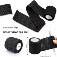 black self adhesive tattoo grip cover bandages bulk pack for artists