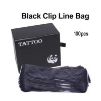 100pcs colorful tattoo clip line bags (blue/pink/black) disposable tattoo supplies