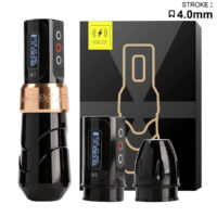flux max wireless tattoo machine pen (4.0mm stroke, 2 batteries, coreless motor)