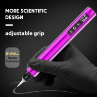 professional wireless tattoo pen machine adjustable grip, digital display