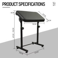 Tattoo Arm Rest Height Adjustment – 67-95cm Range with Latch Screw Lock