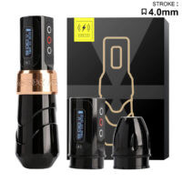 flux max wireless tattoo machine pen (4.0mm stroke, 2 batteries, coreless motor)