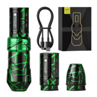 flux max wireless tattoo machine pen (4.0mm stroke, 2 batteries, coreless motor)