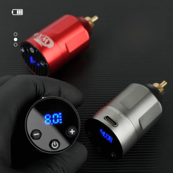 WX-6 Wireless Tattoo Power Supply Digital Battery Pack for Rotary Tattoo Machines