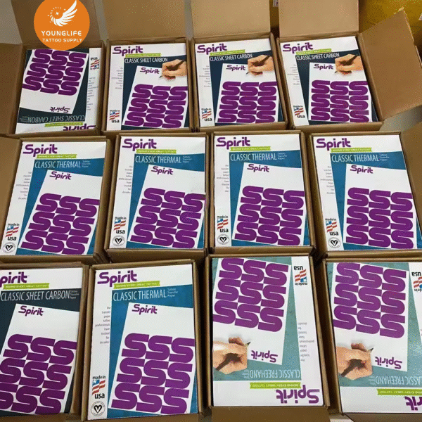 Spirit Classic Thermal Tattoo Transfer Paper – professional tattoo stencil paper made in USA for clean, long-lasting tattoo outlines