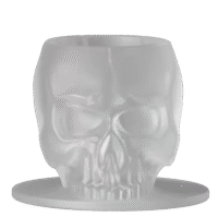 Silicone skull-shaped tattoo ink cups in vibrant colors, designed to protect needles and provide precision during tattooing.
