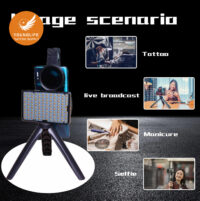 Portable LED fill light kit with tripod, perfect for tattoo studio photography and professional tattoo lighting, wholesale available.