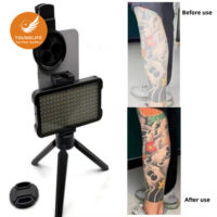 Portable LED fill light kit with tripod, perfect for tattoo studio photography and professional tattoo lighting, wholesale available.