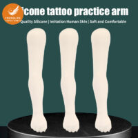Realistic bendable silicone tattoo practice arm for training and apprentices