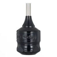 Professional Adjustable Aluminum Tattoo Grip for Cartridge Needles – Black & Silver